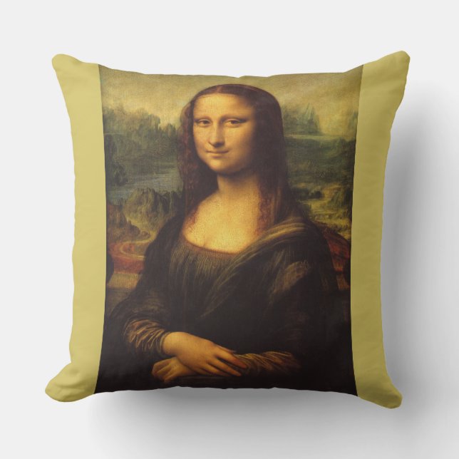 Almofada Mona Lisa por Leonardo da Vinci (Front)