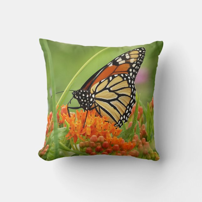 Almofada Monarca no Travesseiro decorativo de borboletas (Frente)