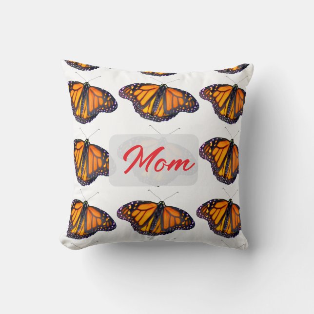 Almofada Monarch Butterfly Personal for Mom (Frente)