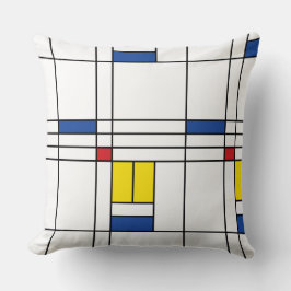 Almofada Mondrian II Minimalista De Stijl Modern Art Design
