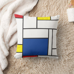 Almofada Mondrian Minimalist Geometric De Stijl Modern Art