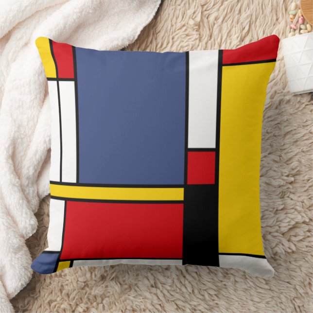 Almofada Mondrian Style Modern Abstrato Art Design (Cobertor)