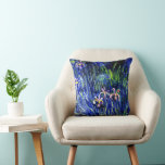 Almofada Monet - Irrises<br><div class="desc">Irises,  famosa pintura floral do impressionismo por Claude Monet.</div>