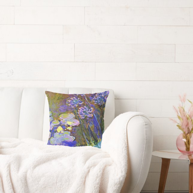 Almofada Monet - Lírios de Água e Agapanthus (Sofá)