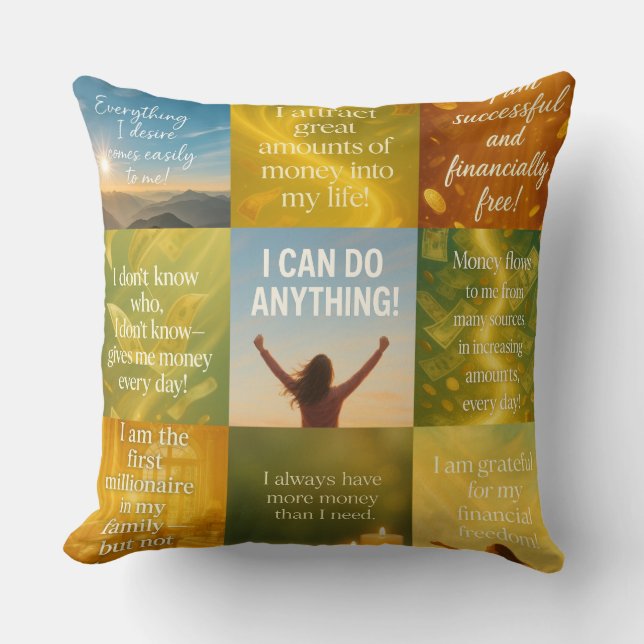 Almofada Money affirmation on pillow (Frente)