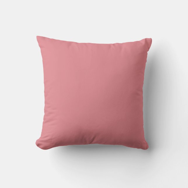 Almofada MONOGRAM cor-de-rosa rosa sólido azul personalizad (Frente)