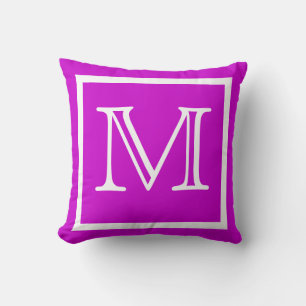 Almofada MONOGRAM Cor sólida - luz brilhante travesseiro r