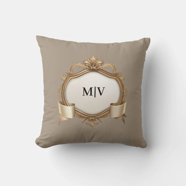 Almofada Monogram Crest Personalized  (Frente)