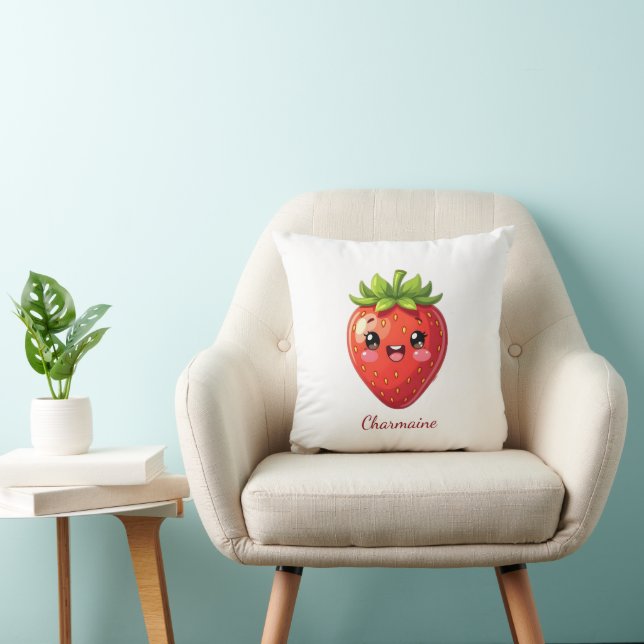 Almofada Monogram cute strawberry kawaii (Cadeira)