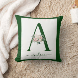 Almofada Monogram Floral Letter A