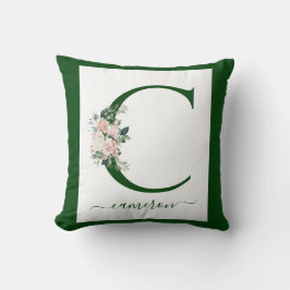 Almofada Monogram Floral Letter C