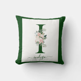 Almofada Monogram Floral Letter I