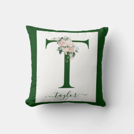Almofada Monogram Floral Letter T