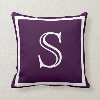 Almofada MONOGRAM travesseiro simples de Uva Púrpura Escura