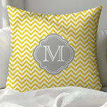 Almofada Monograma Amarelo e Cinza<br><div class="desc">Personalize o seu espaço com este travesseiro decorativo na moda com um padrão amarelo e cinza vibrante e um monograma personalizável. O design ousado e as cores contrastantes acrescentam um toque moderno a qualquer sala, fazer-o perfeito para temas contemporâneos e quic decor. Ideal para salas de estar, quartos, ou como...</div>