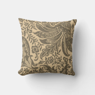 Almofada Monograma Botânico Floral da Sepia Moderna