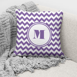 Almofada Monograma Chevron Purple Moderno