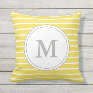 Almofada Monograma cinzento feito sob encomenda com as