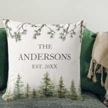 Monograma Cores de Pinheiros Russos e Ramais