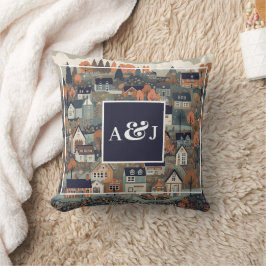 Almofada Monograma da Aldeia Escandinava Whimsso