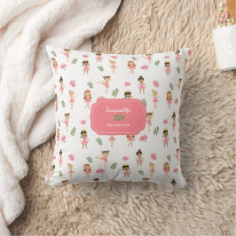 Almofada Monograma de Ballerinas Rosa-balé