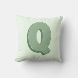 Almofada Monograma de Letra Q Elegante Personalizado Inicia