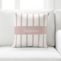 Monograma de Nome com Listras de Aquarela Rosa Cor