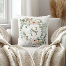 Monograma de Nome Floral Personalizado Elegante