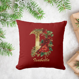Almofada Monograma de Ornamentado Personalizado I Vermelho