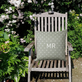 Almofada Monograma de Padrão Moderno | Travesseiro exterior