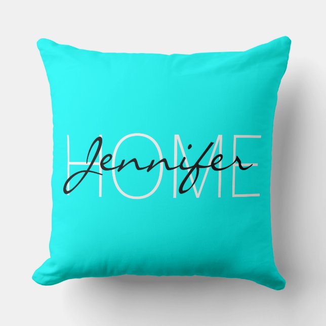 Almofada Monograma do Aqua Color Home (Frente)