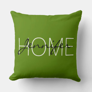 Almofada Monograma do home color Avocado