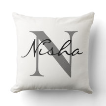 Monograma do Nome da Família Personalizado Preto e