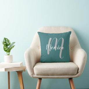 Almofada Monograma e Nome Elegante Personalizado