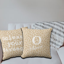 Monograma e Nome Personalizados de Impressão Leopa