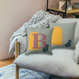 Almofada Monograma e nome personalizados do estilo Boho