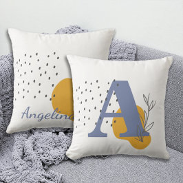 Almofada Monograma e nome personalizados do estilo Boho