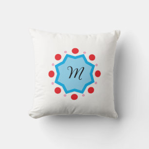Almofada Monograma Elegante - Letra M - Emblema Verde com V