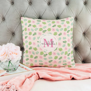 Almofada Monograma Floral Moderno
