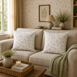 Almofada Monograma Floral Romântico | Casa de Campo Vintage