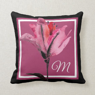 Almofada Monograma  Floral Watercolor II