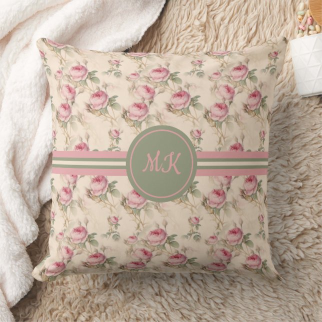 Almofada Monograma Floral Whimsical (Cobertor)