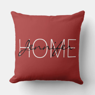 Almofada Monograma home da cor Auburn