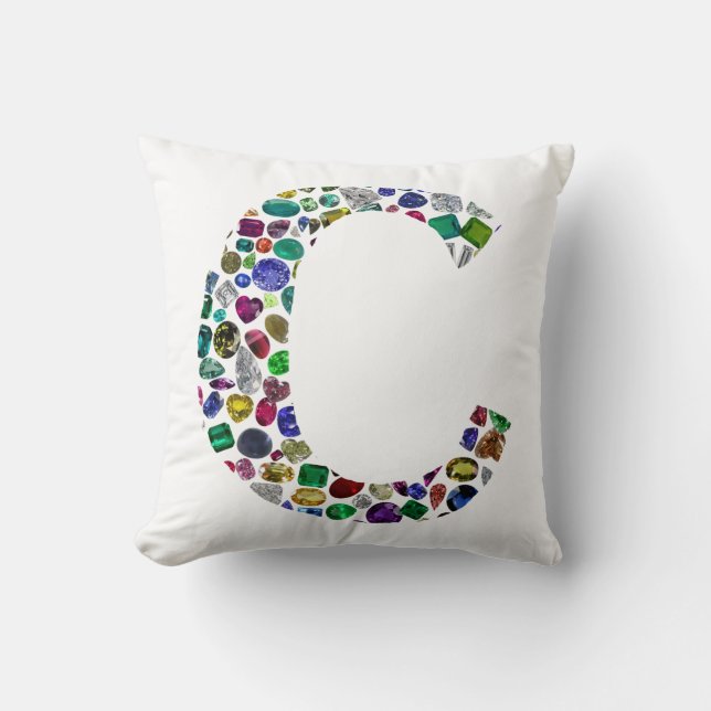 Almofada Monograma inicial - Letra C Trendência (Frente)