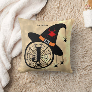 Almofada Monograma J Halloween Sky Witeen Nome