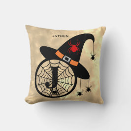 Almofada Monograma J Halloween Sky Witeen Nome