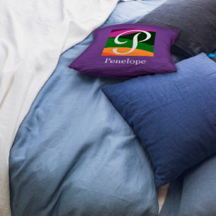 Almofada Monograma - lavanda inicial