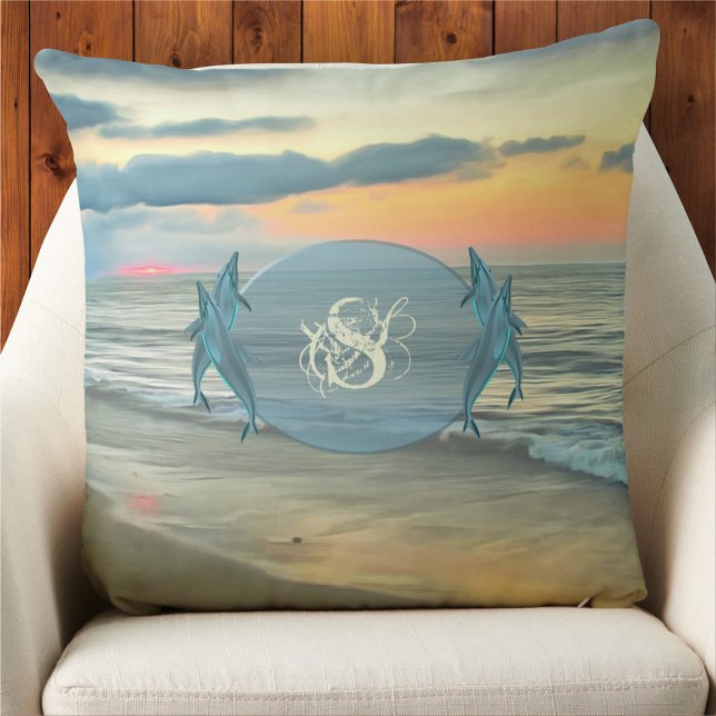 Almofada Monograma Oceano Sunset 0735 (Criador carregado)