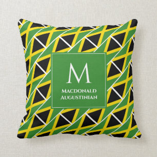Almofada Monograma Patriótico JAMAICA FLAG Personalizado