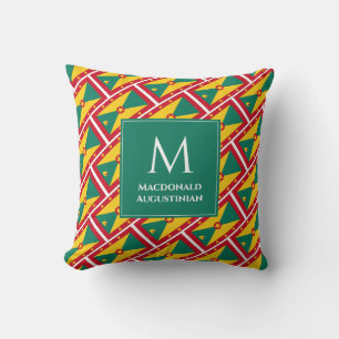 Almofada Monograma Patriótico Personalizado GRENADA FLAG